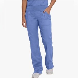 Landau Proflex Modern Fit Comfort Stretch Scrub Pants Blue Womens Plus Size 3X